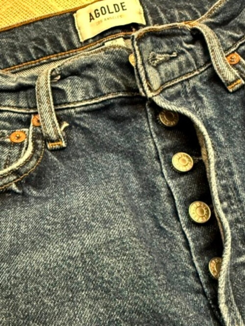 Agolde 90's Pinch Waist Crop Jeans in Blue Size 25 - Picture 4 of 7